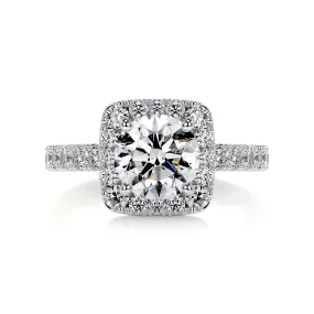 Sienna Diamond Engagement Ring -18K White Gold