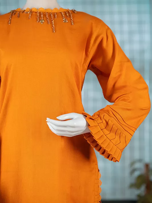 Solid Pumpkin Kurta