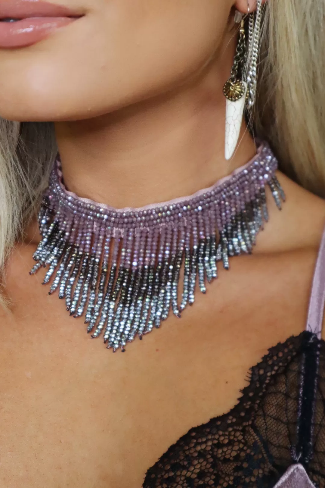 Striker Crystal Choker Necklace