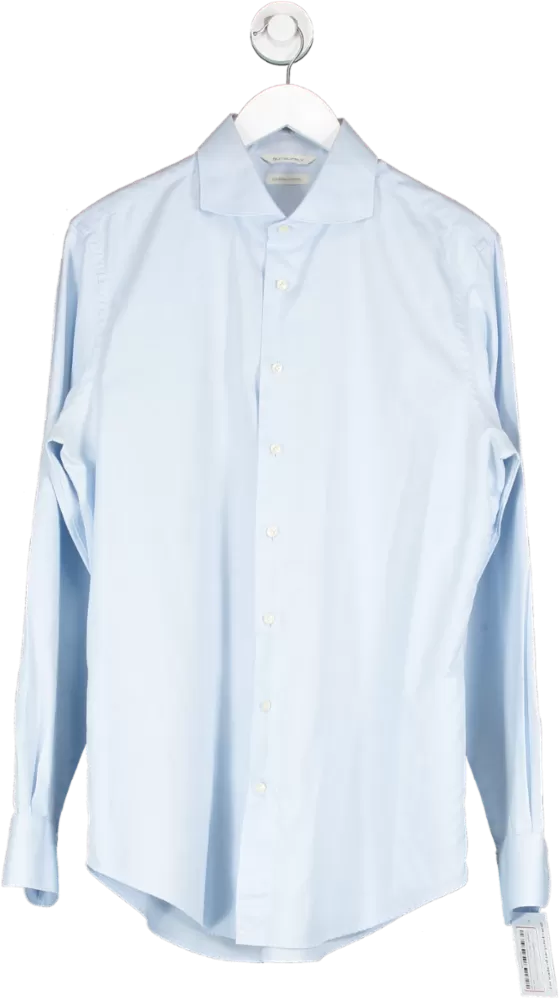 suitsupply Blue Egyptian Cotton Extra Slim Fit Shirt UK L