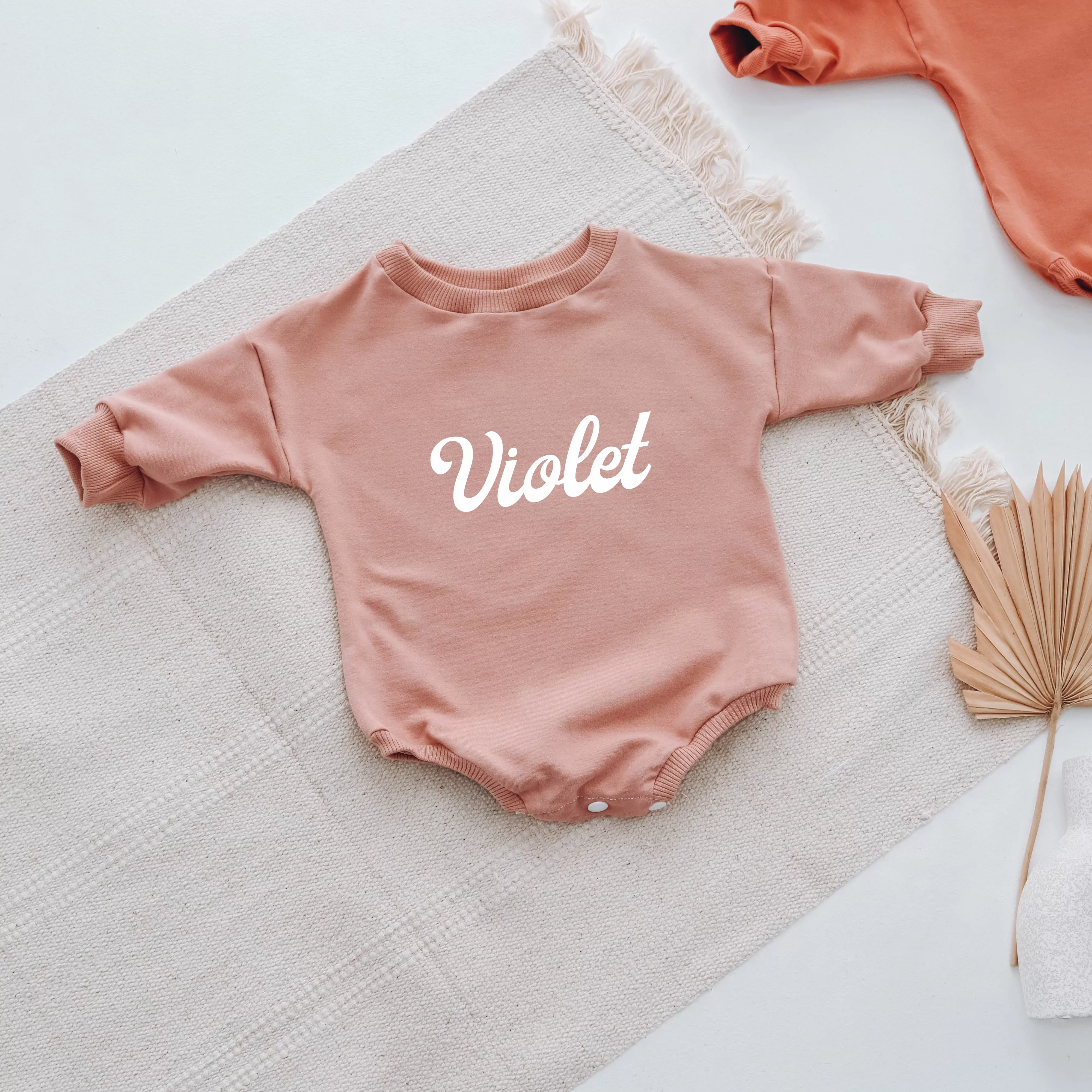 Sunset PERSONALISED sweatshirt romper. { 3 FONTS }