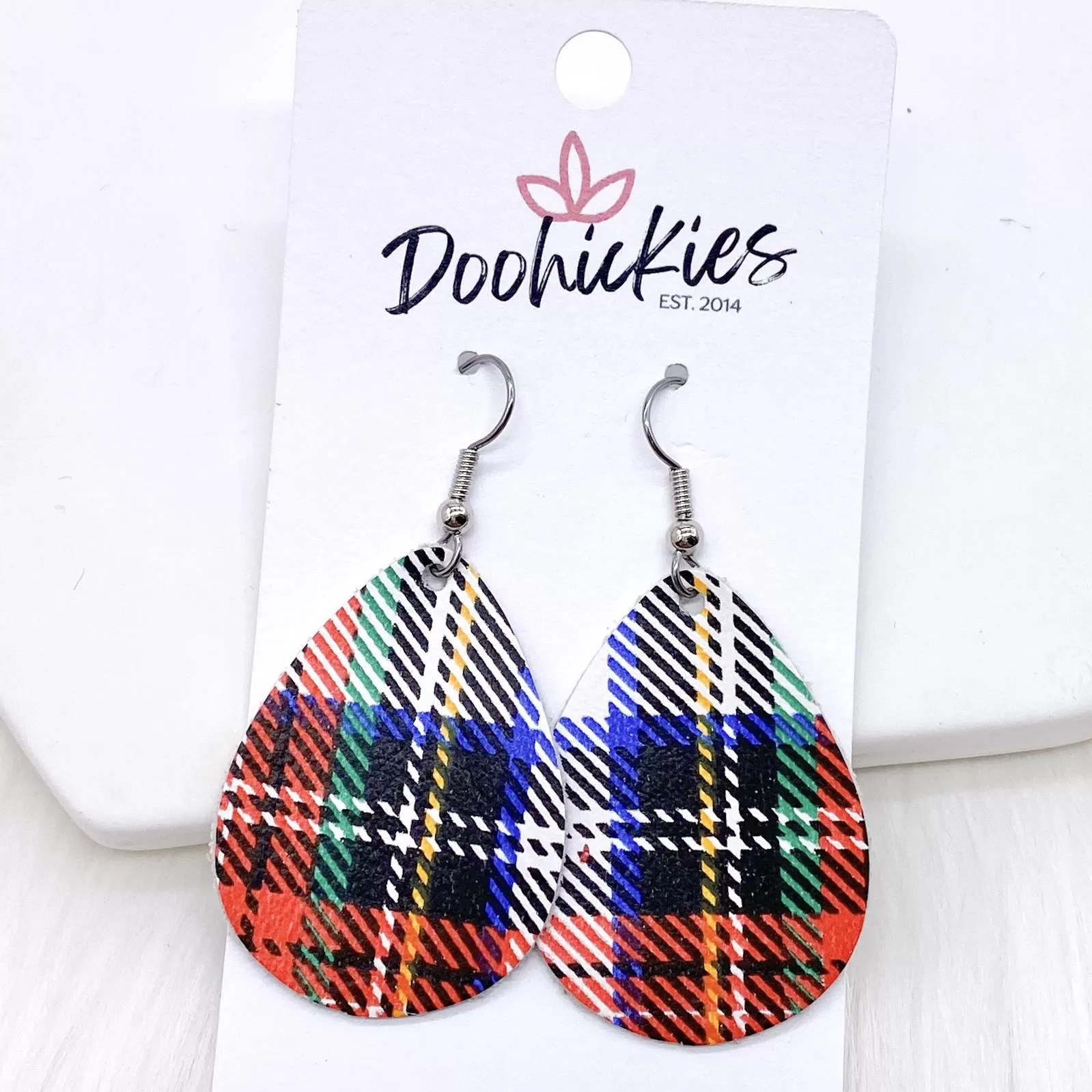 Tartan Plaid - Christmas Itty Bitty Earrings