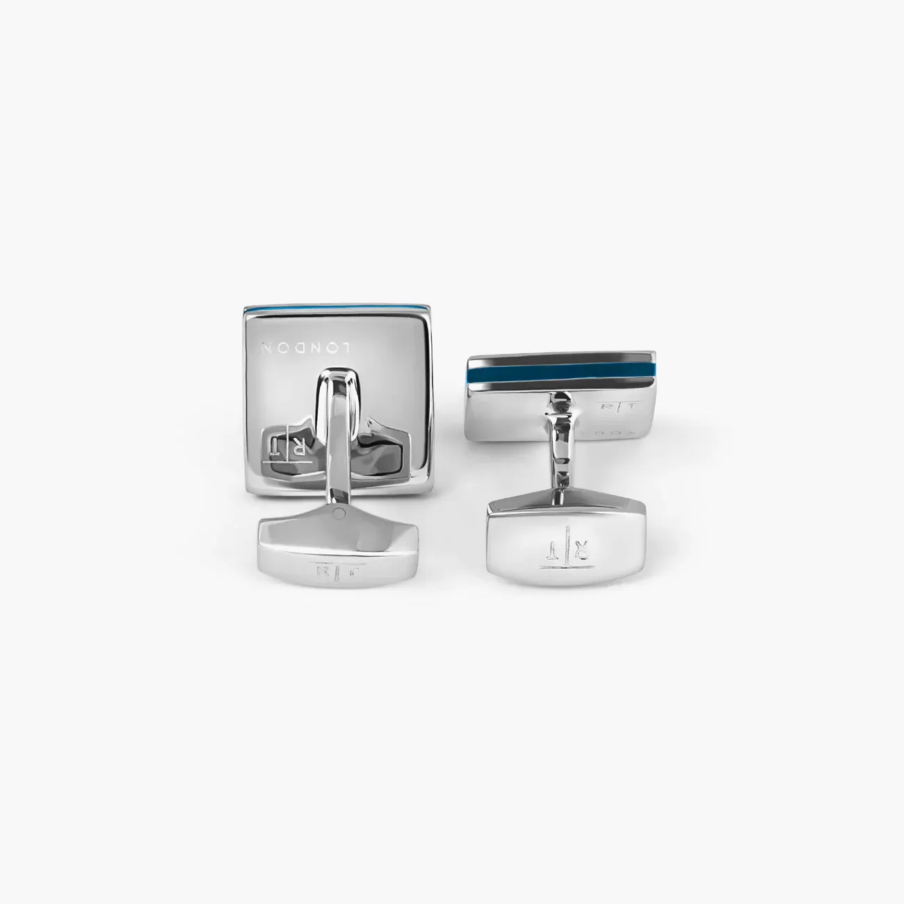 Tateossian Quadrato SW Cufflinks With Grey SWAROVSKI ELEMENTS & Rhodium Plated (Limited Edition)