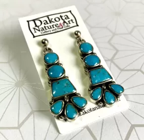 The Sky is Water Kingman Turquoise Inlay Earrings