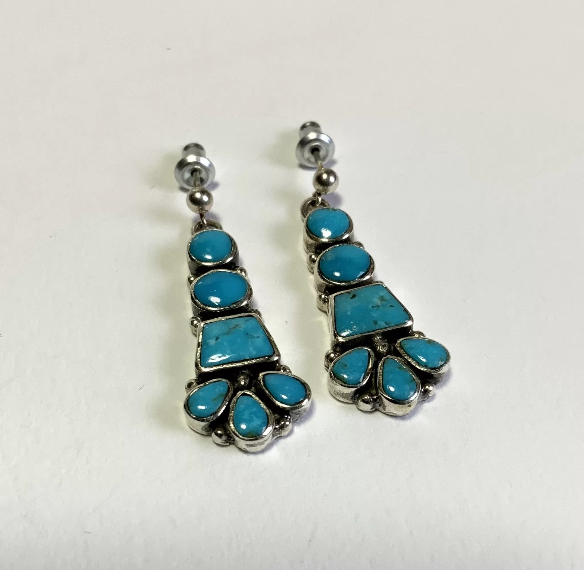 The Sky is Water Kingman Turquoise Inlay Earrings