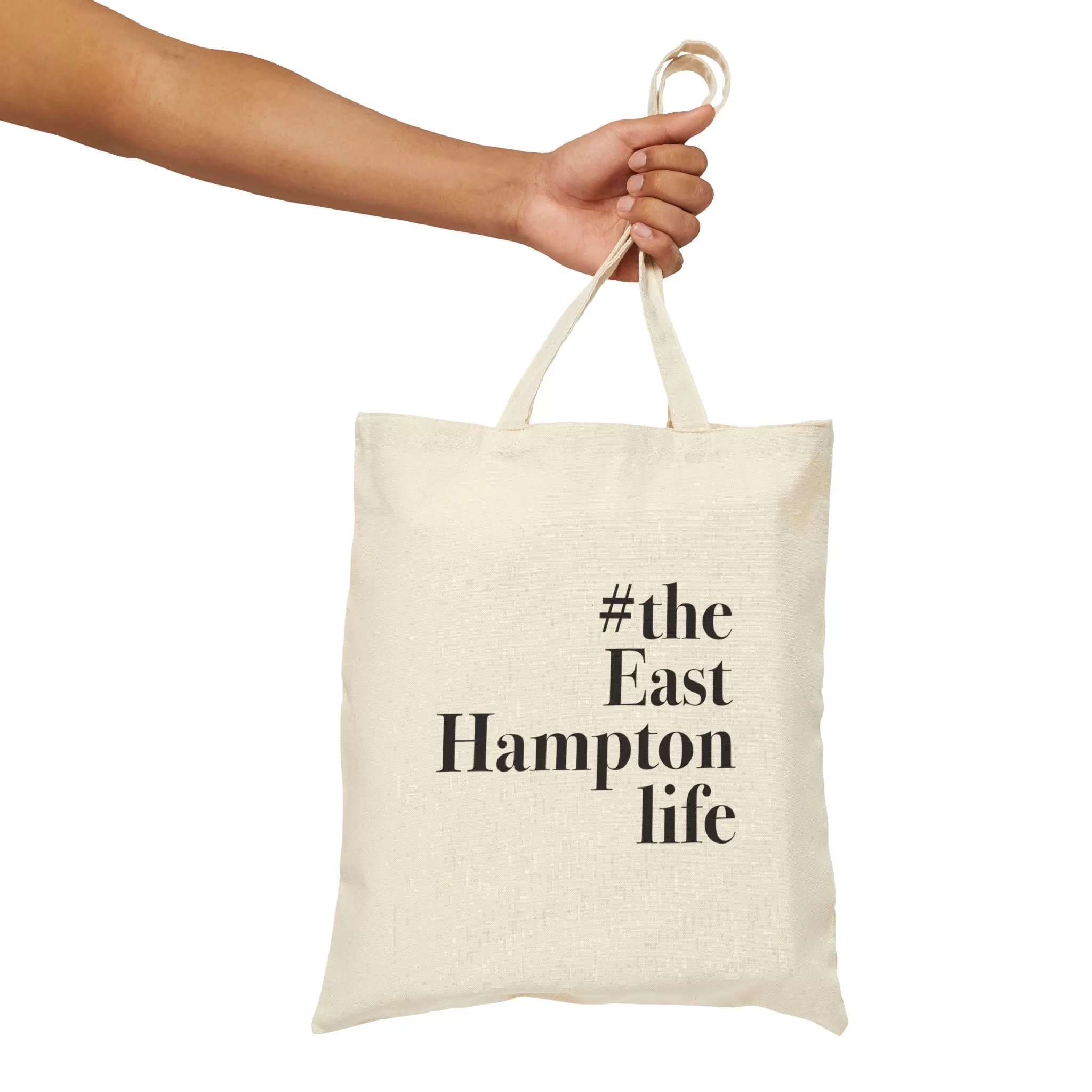 #theeasthamptonlife Cotton Canvas Tote Bag