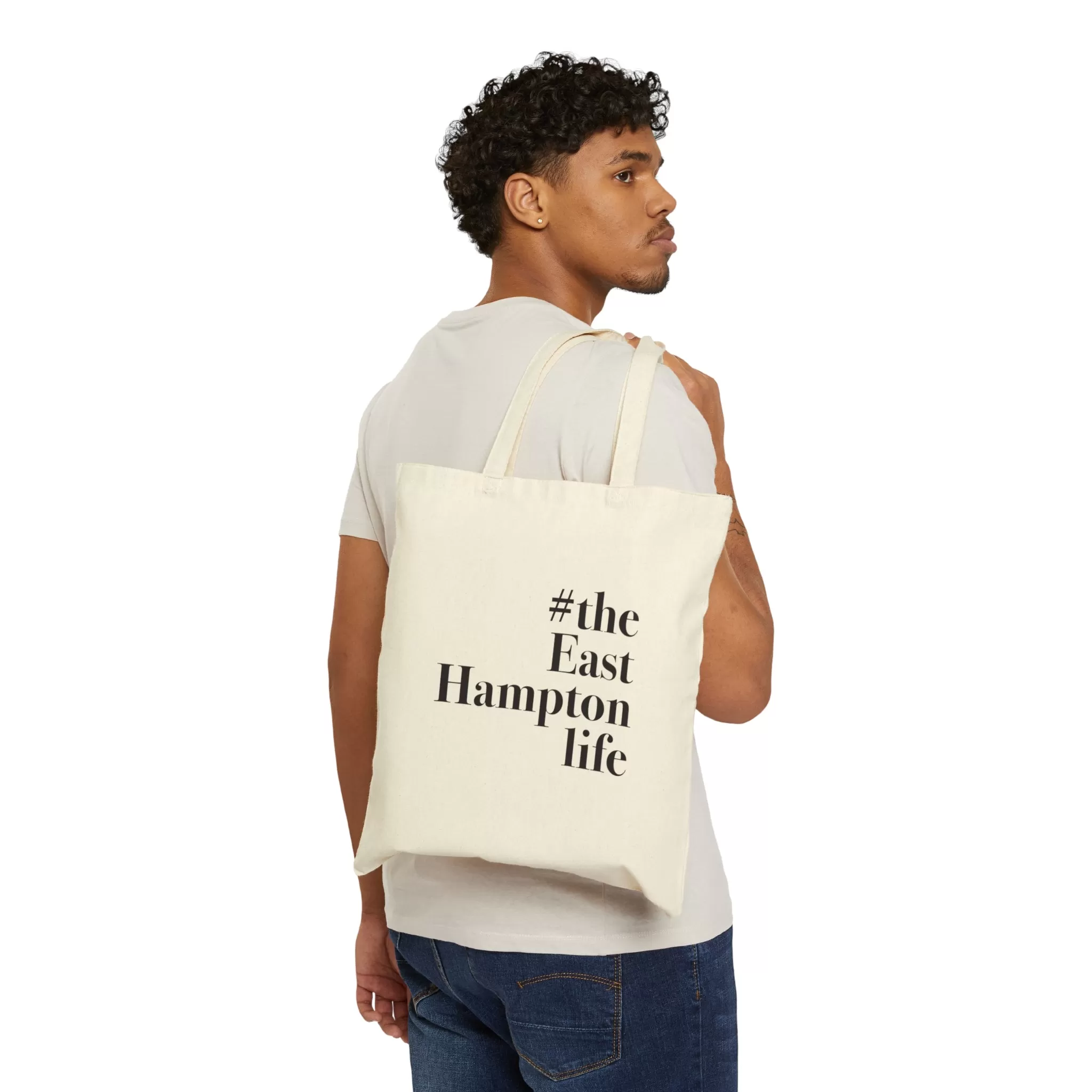 #theeasthamptonlife Cotton Canvas Tote Bag