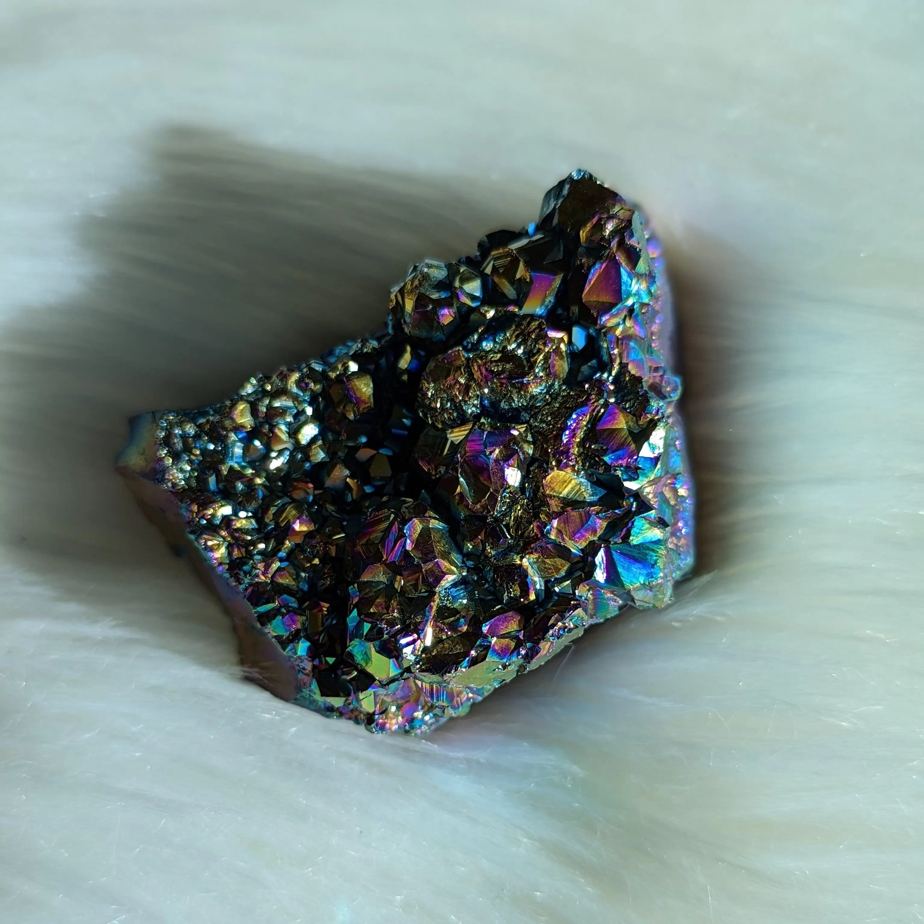 Titanium Rainbow Aura Amethyst Cluster #12~ Vibrant and Energetic