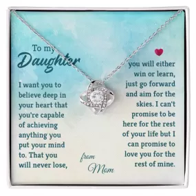 To My Daughter Necklace from Mom, I Promise to Love You for the Rest of Mine