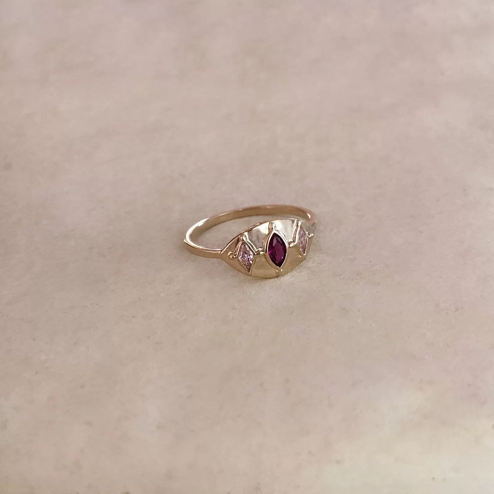 Twyla - Fuchsia CZ Ring