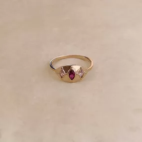 Twyla - Fuchsia CZ Ring