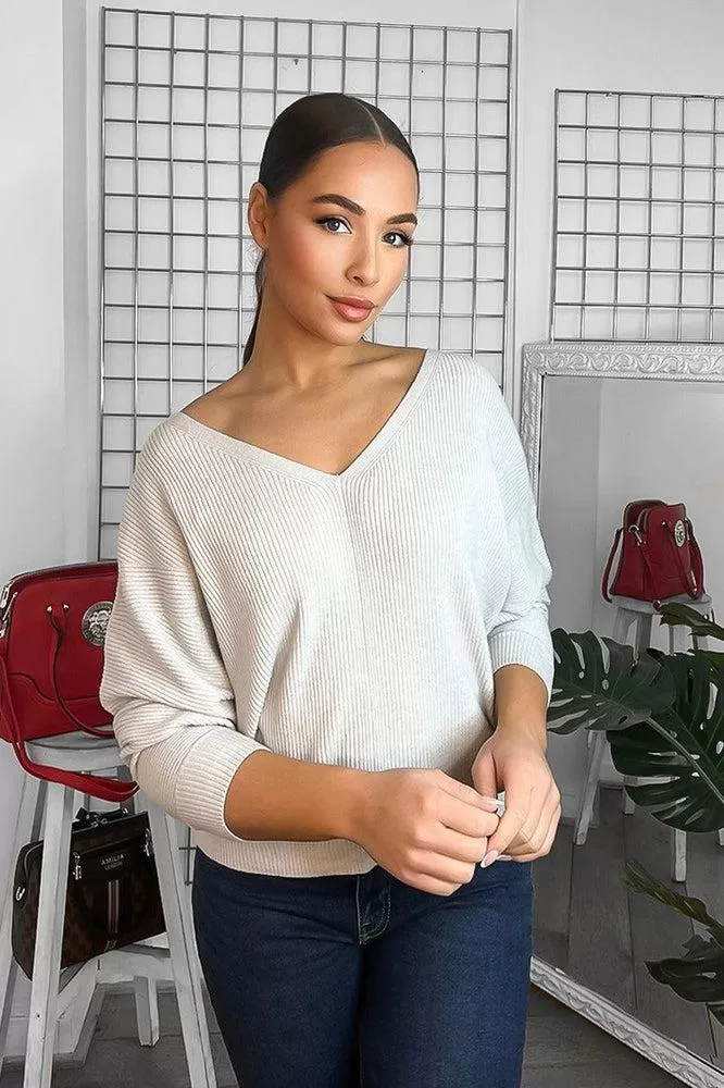 V-Neck V-Back Relaxed Fit Pullover