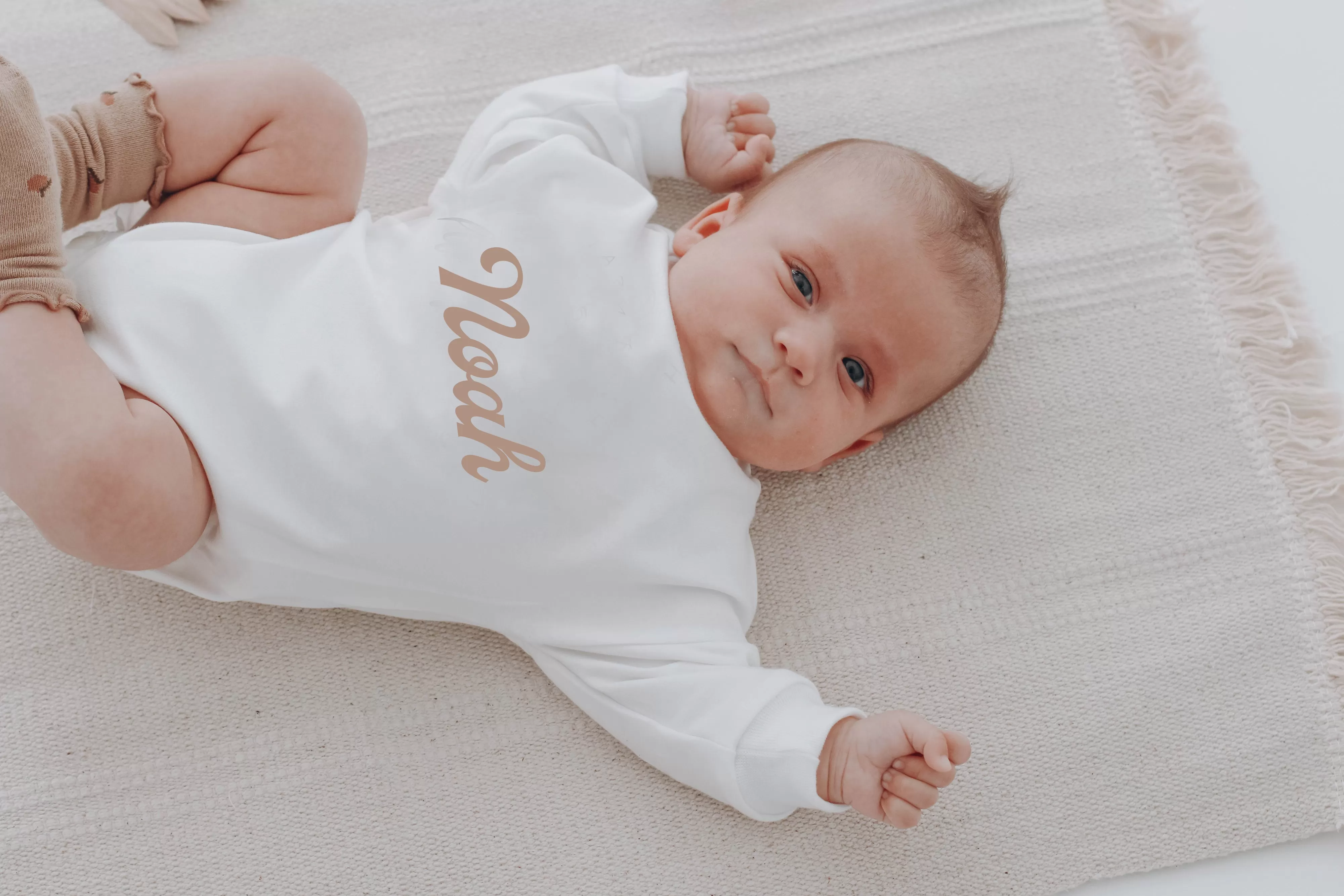 Vanilla PERSONALISED sweatshirt romper. { 3 FONTS }