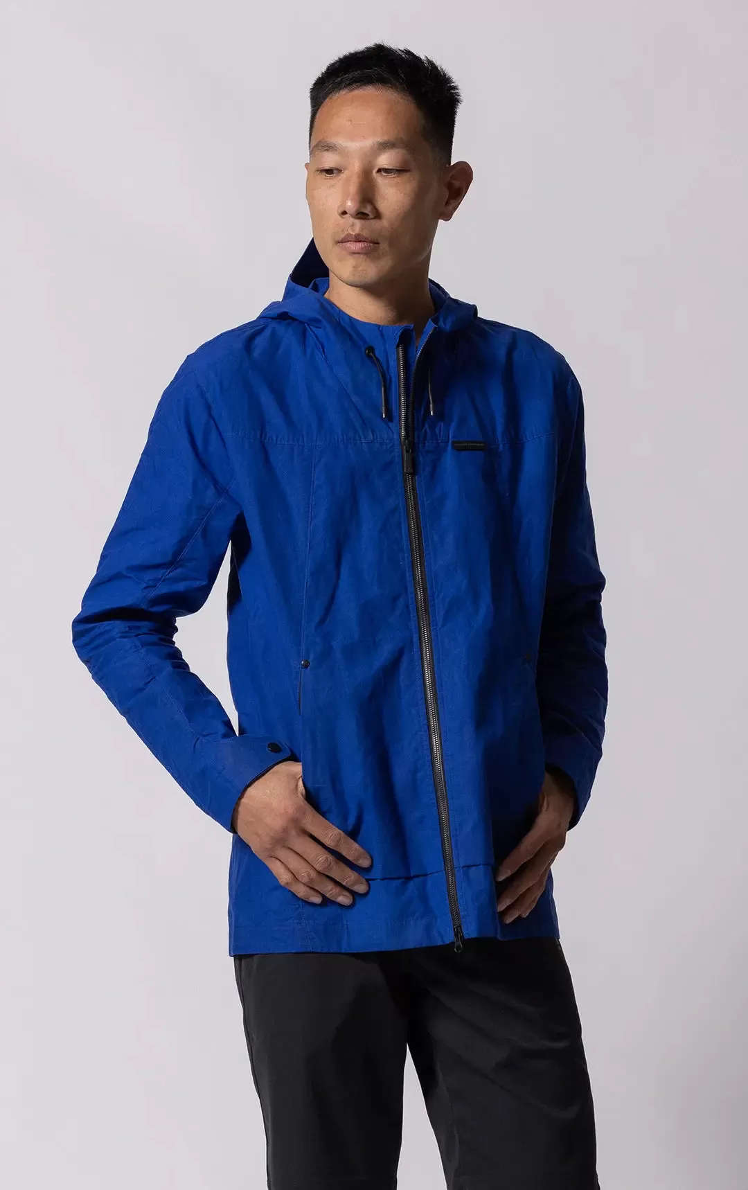 WAXED COTTON HOODED JACKET - CLEARANCE