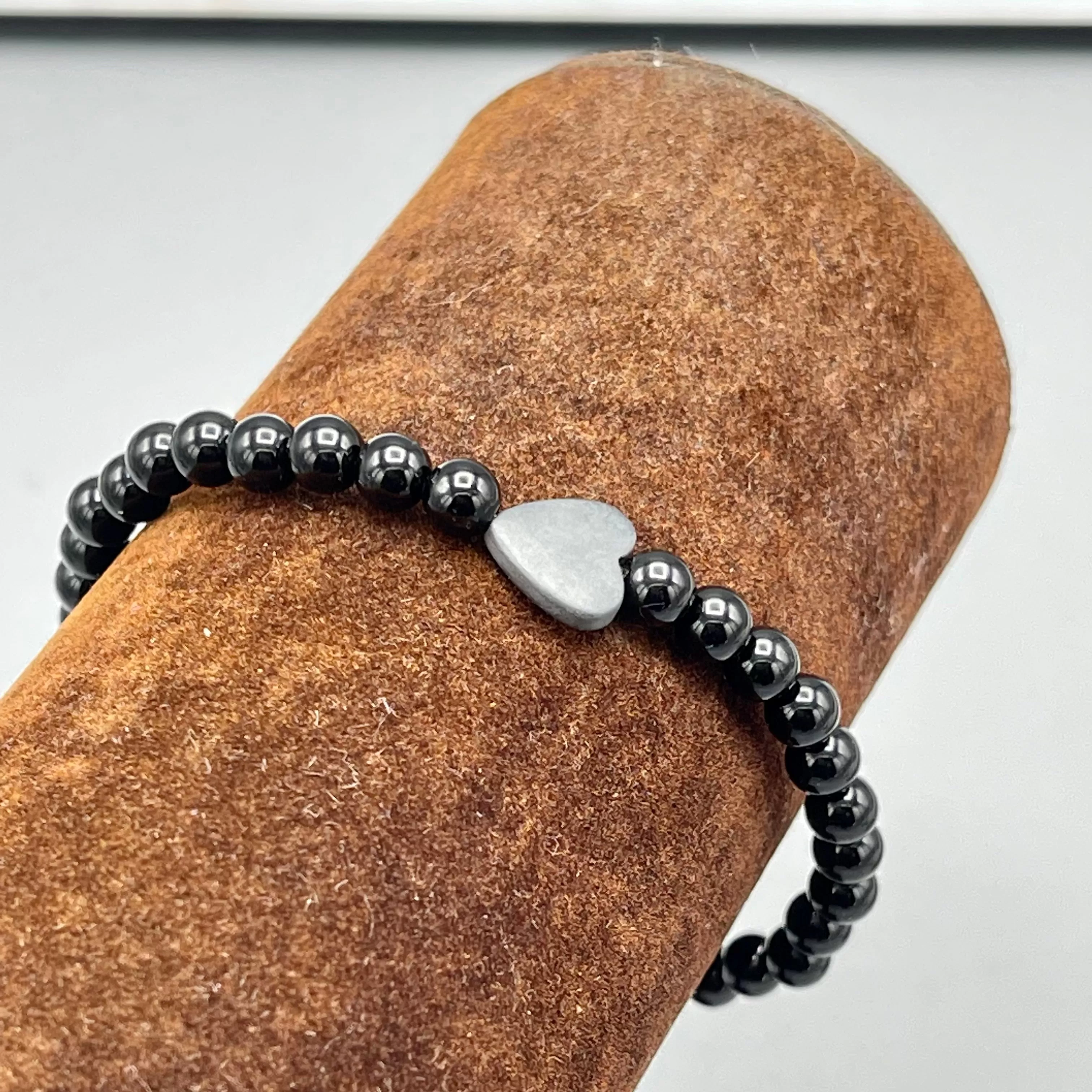 Woke AF Onyx and Hematite gemstone Bracelet