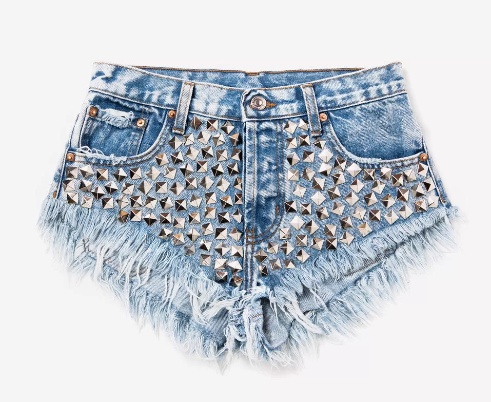 Wunderlust Acid Studded Vintage Shorts