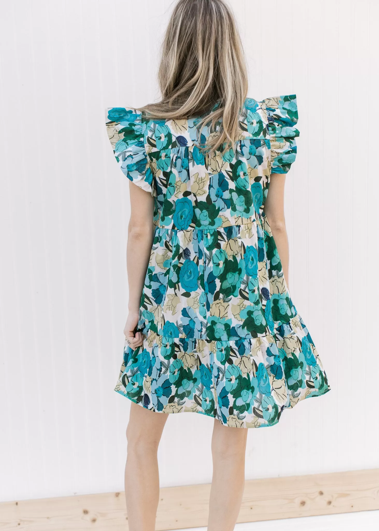 X Brightest Blue Floral Dress