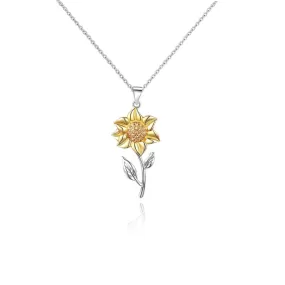 You Are My Sunshine-Sunflower Heart Necklace